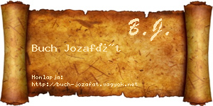 Buch Jozafát névjegykártya
